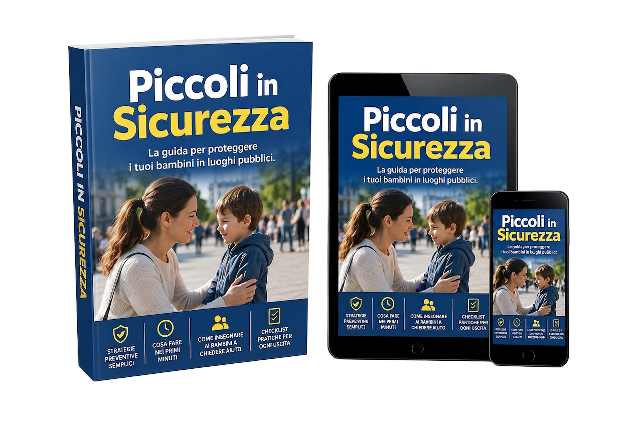 Mockup 3D della guida Piccoli in Sicurezza